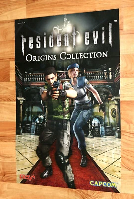 Resident Evil Origins Collection Capcom Billy Coen Rebecca Chambers Rare Poster - Image 1 of 4