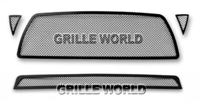 For 2005-2010 Toyota Tacoma Logo Show Stainless Black Mesh Grille Insert Combo - Image 1 of 2