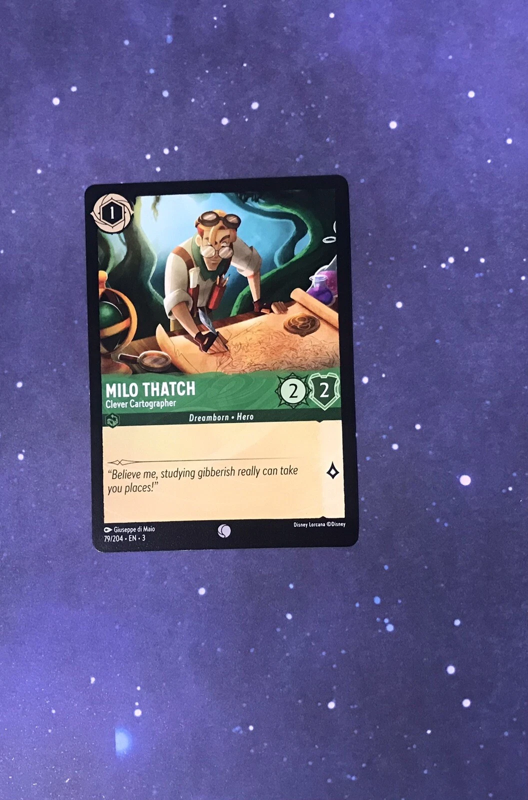 Milo Thatch Clever Cartographer Disney Lorcana Into The Inklands 79/204 MINT