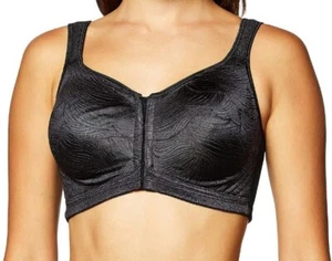 Playtex 18 Hour Wirefree Bra 40C Posture Boost Power Support Style E525 Black - Picture 1 of 3