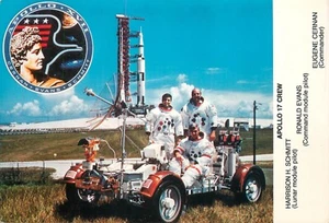 BB001 APOLLO 17 Crew Harrison Schmitt, Ronald Evans & Eugene Cernan - Postkarte - Bild 1 von 2