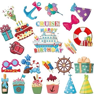 24 Stück Geburtstag Kreuzfahrt Türdeko Lustige Kreuzfahrt Türmagnete Magnet Cruis - Bild 1 von 7