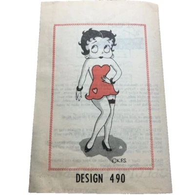 Betty Boop Vintage Mail Pattern with Envelope UNCUT - Image 1 of 4