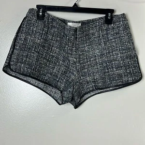Joie Shorts - Gray/Black Jazzlyn Tweed and Leather Women’s 10 - Picture 1 of 9