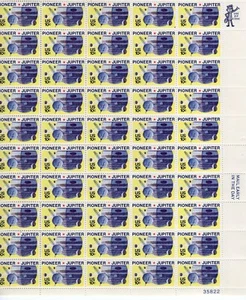 1975 10 cent Pioneer Jupiter Full Sheet of 50 Scott #1556, Mint NH - Picture 1 of 1