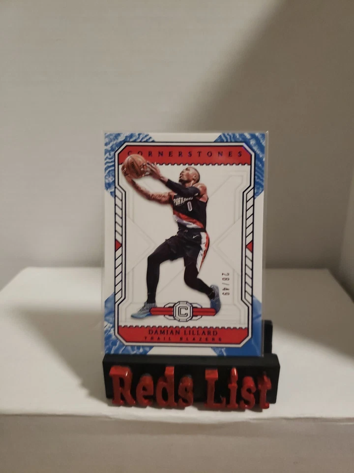 2018-19 Panini Cornerstones Quartz Parallel 24 Damian Lillard 28/49 Blazers FHOF - Image 1 of 4