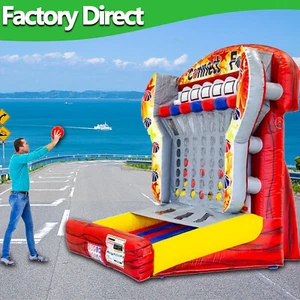 BASKETBALL CONNECT 4 Commercial Connect Toss Inflatable Connecting Carnival Game - Picture 1 of 13