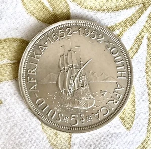 SUID-AFRIKA , SUDAFRICA . 5 SHILLINGS DE 1952 . PLATA - Imagen 1 de 2