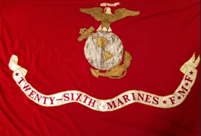 Marine Corps Organization/Regimental Flag  WW II REPRODUCTION - Изображение 1 из 4