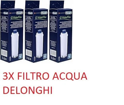 DE'LONGHI DELONGHI 3X FILTRO ACQUA DLSC002 RIVELIA EXAM ECAM ESAM ETAM BCO ORIGINALE