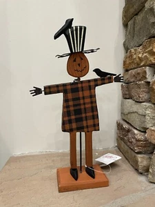 Wood Scarecrow Fall-Halloween-Primitives by Kathy - Picture 1 of 2