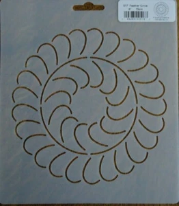 Stencil Quilting Feather Circle 517 6" 15cm quilt sew craft QC template stitch - Picture 1 of 1