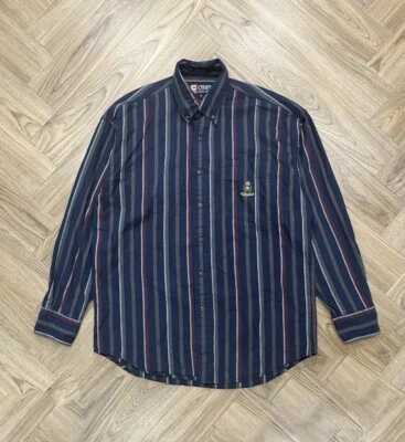 Chaps Ralph Lauren Button Down Long Sleeve Multi Colour Stripe Shirt Men’s M - Image 1 of 4