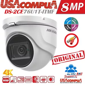 HIKVISION 8MP 4K ANALOG TURBO HD CAMERA EXIR 4-in-1 2.8 mm Lens DOME BNC - Picture 1 of 6