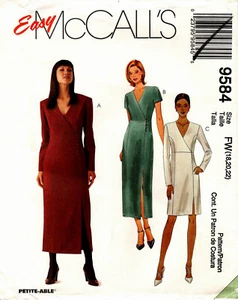 McCalls 9584 Dress Misses Sewing Pattern Uncut Size 18 20 22 - Picture 1 of 2
