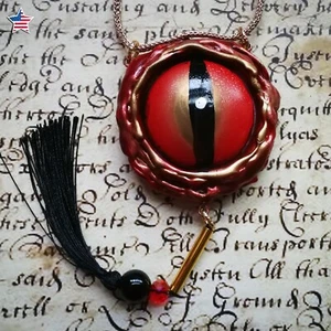 Satanic Talisman Pendant Amulet Necklace Krampus Eye Gothic Pagan Devil Baphomet - Picture 1 of 24