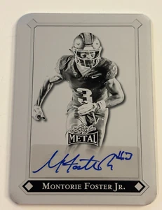 Montorie Foster Jr. 2025 Hoja Metal Placa de Impresión AUTO Autógrafo Tarjeta RC ¡1/1!! - Imagen 1 de 2