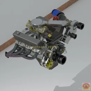 1:25-1:24 Scale Ford 427 Supercharged Engine Kit Resin Printed - Picture 1 of 6