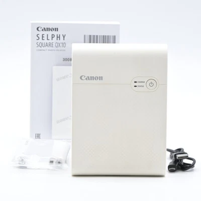 Canon SELPHY QX10 Portable Square Photo Printer White [Top Mint] #10474S - Image 1 of 4