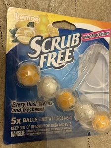 Scrub Free Lemon Automatic Toilet Cleaner Rim Hangerb5x Balls 1.6 oz (T93) - Picture 1 of 3
