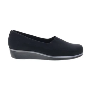 SAS Bliss 2750-013 Womens Black Wide Canvas Slip On Loafer Flats Shoes 11 - Picture 1 of 4