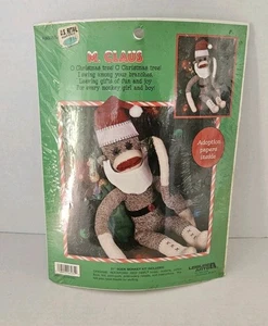 Sock Monkey Kit #46265 Christmas Leisure Arts M Claus 21" New, Sealed - Picture 1 of 4