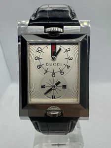 Gucci 111 Dual Time Collection Watch with box and papers YA111304 - Picture 1 of 14
