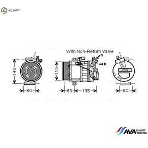 COMPRESSOR AIR CONDITIONING RTAK487 FOR RENAULT SCÉNIC/III/GRAND LAGUNA 2.0L - Picture 1 of 9
