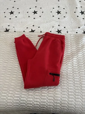 Galaxy by Harvic Red Tech Fleece Cargo Joggers S Small EUC Streetwear - Image 1 of 4