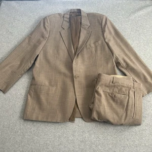 Vintage Ermenegildo Zegna 42 40x30 Beige Tan Tropical Australian Wool Suit - Picture 1 of 21