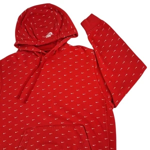 Nike All Over Swoosh Logo Sudadera con Capucha Para Hombres Grande Roja Sudadera Pullover CJ5405-657 - Imagen 1 de 16