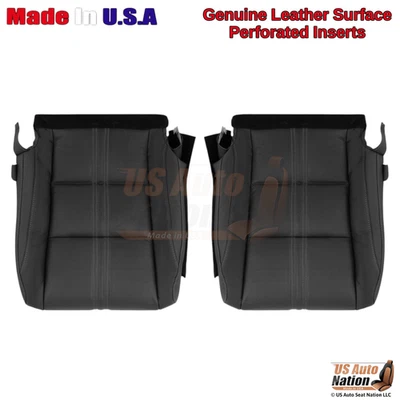 Cubiertas de asiento delanteras inferiores negras de cuero genuino para Lexus RX450 2016-2022 Foto 1 de 4