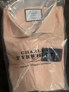 Charles Tyrwhitt shirt Men’s 15/ 33 Color Melon extra Slim Fit Non-Iron - Picture 1 of 5