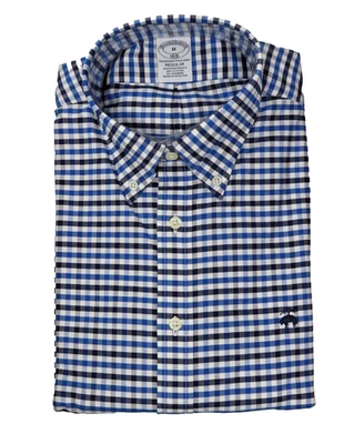 Brooks Brothers Stretch Non-Iron Oxford Shirt MEDIUM  Button-Down Collar Checked - Image 1 of 4