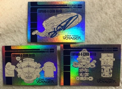 STAR TREK CARD VOY signed Tim Russ Tuvok Expand Redemption X-1 +X-2&3 COA MINT - Image 1 of 2