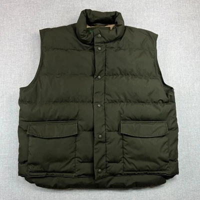 Cabela's Premium Goose Down Puffer Vest Mens XL Olive Green Outdoor Layering - Image 1 of 4