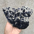 690G Natural Blue Fluorite Mineral Samples Quartz Crystal Cluster