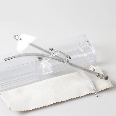 MARKENLOS Rahmenlose Lesebrille Integrierte Brille Transparent Randlos ▽