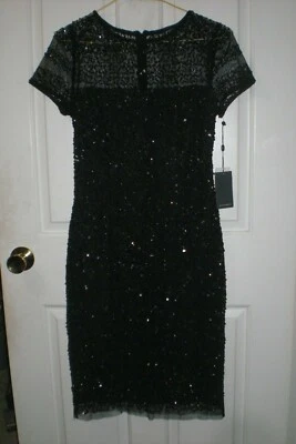 Adrianna Papell Beaded T Shirt  Evening Gown Dress Size 4 NEW! - Image 1 of 4