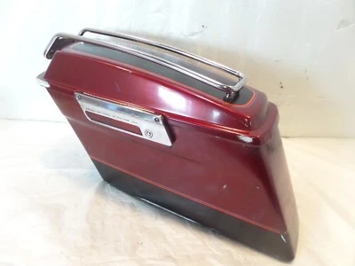 Cracked Harley Davidson Road King Street & Electra Glide Red Left Saddlebag - Image 1 of 4