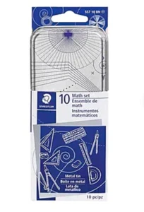 Staedtler 10 Pc Math Set for Drawing Measuring Tool (557 10 BN 03) - Picture 1 of 18