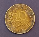 1984 France 20 Centimes Coin   Authentic Circ Brass
