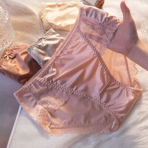 Paquete de 5 Mujeres Sexy Encaje Satén Bragas Calzoncillos Ropa Interior Sedosa Sin Costuras Lencería - Imagen 1 de 11