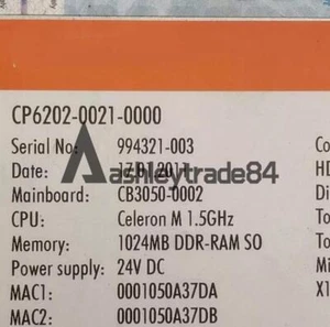 1PCS USED Beckhoff CP6202-0021-0000 industrial control screen - Bild 1 von 2