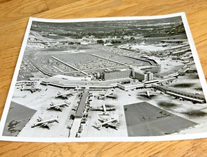 1960 Aerial View- MIAMI INTERNATIONAL AIRPORT Black & White Photograph #1 - Picture 1 of 5