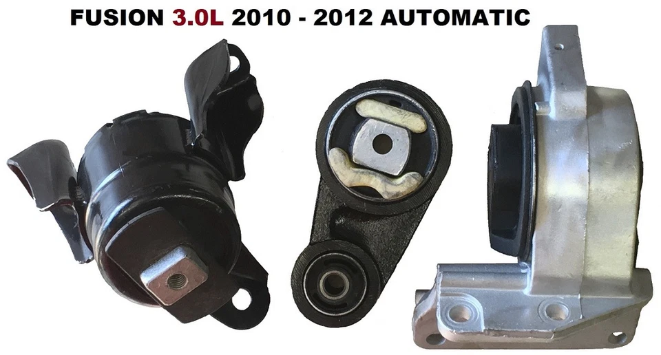 Soportes de motor 9R3150 de 3 piezas para Ford Fusion de 3,0 L tracción delantera AWD 2010-2012 transmisión automática Foto 1 de 1