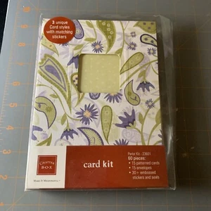 Chatter Box - 60 Piezas Tarjetas en Blanco, Sobres y Pegatinas en Relieve Floral Estilo 3 - Imagen 1 de 3
