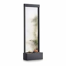 Alpine Corporation MLT102 Mirror Waterfall Fountain with Stones and Light, 72 In