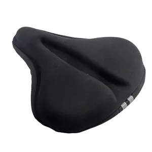 Cycle Gel Saddle Cover - Comfort MTB/Hybrid Bicycles - Rear Reflective Strip - Picture 1 of 3