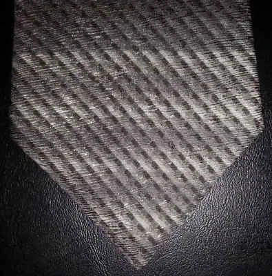 Corbata Gianfranco Ruffini Gris Seda Tostado Blanco Diseño Geométrico Rayas Nueva en Caja t4326  Foto 1 de 4